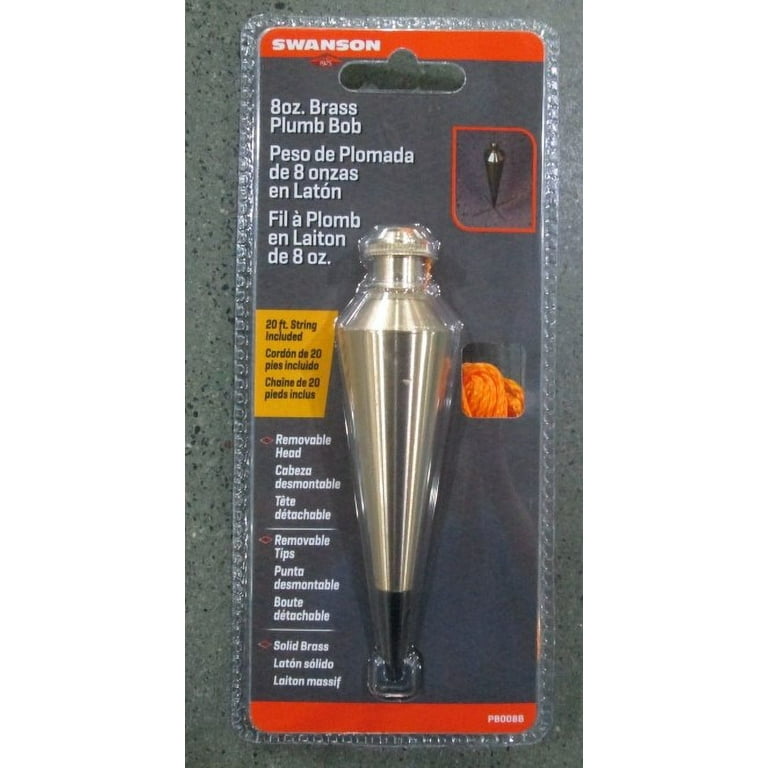 Swanson Tool PB008B Plumb Bob 8oz (Brass)