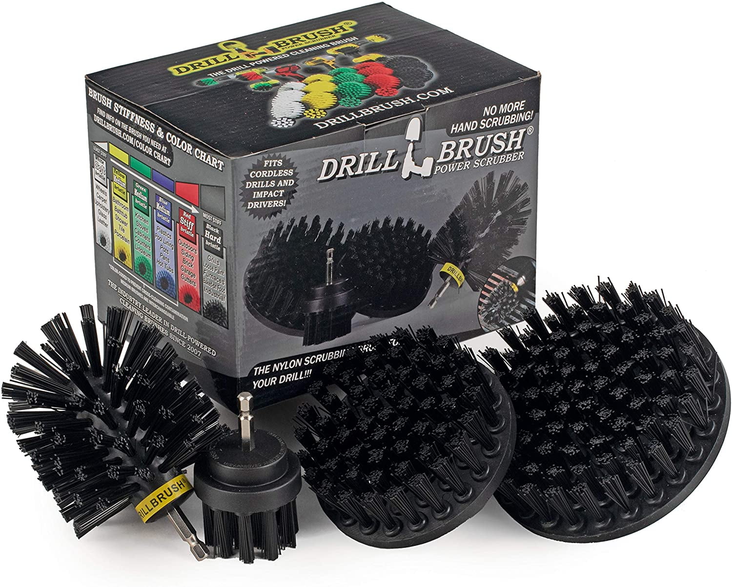 BBQ Grill Cleaning Ultra Stiff Drill Powered Cleaning Brushes 4 Piece