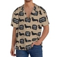 thumbnail image 1 of Fotbe Dachshund Dog Woof Camisa Estampada de Manga Corta para Hombre, Casual de Verano, Estilo Playero, Sin Arrugas-Small, 1 of 5