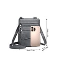 thumbnail image 5 of Deago Small Crossbody Bags for Women Vintage Soft PU Leather Cell Phone Purse Wallet Handbags Travel Shoulder Bag with Adjustable Strap (Gray), 5 of 9
