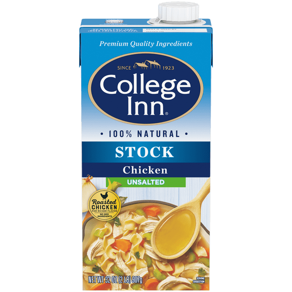 College Inn Unsalted Chicken Stock, 32 oz Carton