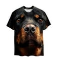 thumbnail image 2 of Afuyipoi Graphic T-shirts for Men, Funny Dog Print Short Sleeve Round Neck Summer Tee Tops Black 3XL, 2 of 9
