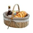 thumbnail image 3 of Ohmyroo Wicker Woven Storage Basket With Handle Linen Lining Versatile Bread Fruit Organizer For Home Party Picnic, 3 of 9