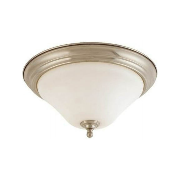 Nuvo Lighting 61904 - 1 Light (Twist and Lock Base) 11" Dupont Flush Mount Brushed Nickel Finish with White Satin Glass Ceiling Light Fixture (60-1904)