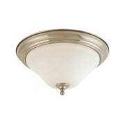 Nuvo Lighting 61904 - 1 Light (Twist  and  Lock Base) 11" Dupont Flush Mount Brushed Nickel Finish with White Satin Glass Ceiling Light Fixture (60-1904)