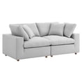 thumbnail image 2 of Modway Commix 2 Piece Down Filled Overstuffed Sectional Sofa Set in Light Gray, 2 of 9