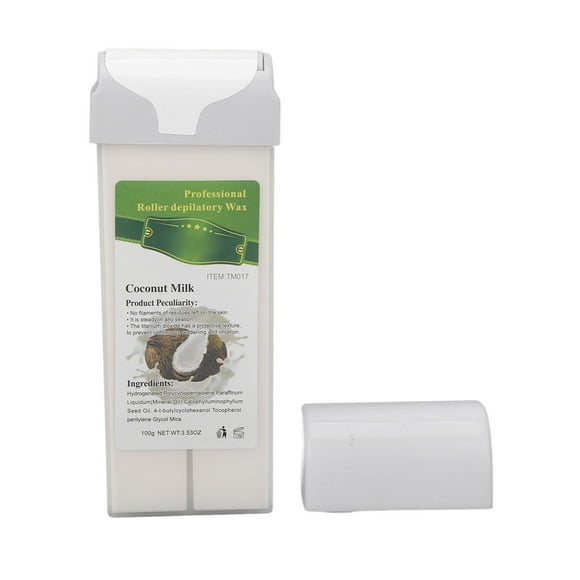 Roll On Wax ,Roll On Wax, Hair Removal Wax Depilatory Roll On Wax Refill Men Women Safe Mild Hair Removal Wax For Arms Legs 3.5oz Coconut Milk White