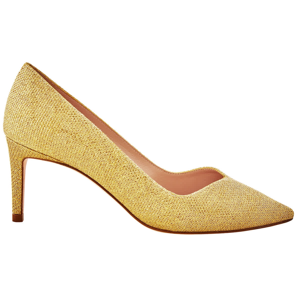 stuart weitzman gold pumps