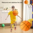 thumbnail image 3 of Sioweci 1 Set Silent Basketball Quick Rebound Low Noise Adults Kids Training Ball with Basket for Indoor Outdoor Orange Size 5, 3 of 13