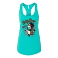 thumbnail image 2 of Wild Bobby, Biker Betty Boop Wild One MC Motorcycle Betty Boop Ladies Racerback Tank Top, Tahiti Blue, Medium, 2 of 5
