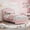 Pink, variant on Upholstered Twin Size Platform Bed Frame with LED Lights, Storage Drawer, Soft Headboard, Wooden Slats, Noise-Free, No Box Fresh Needed