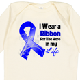 thumbnail image 4 of Inktastic Colon Cancer Ribbon Hero in My Life Boys or Girls Long Sleeve Baby Bodysuit, 4 of 5