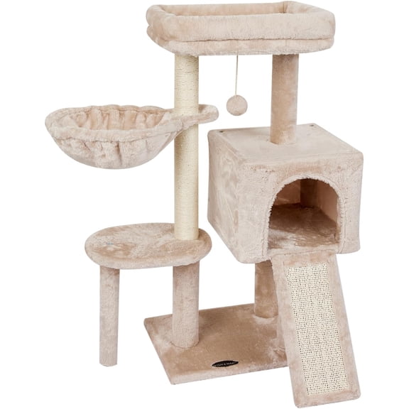 Cute Cat Tree Kitten Cat Tower for Indoor Cat Condo Sisal Scratching Posts with Jump Platform Cat Furniture Activity Center Play House