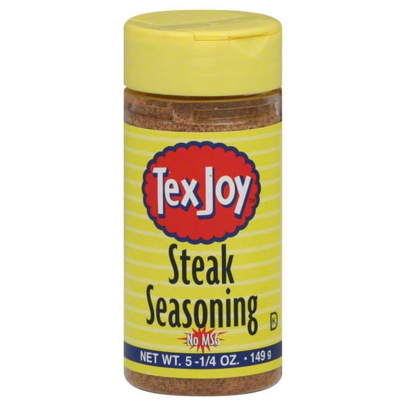 Pack Of 3 TexJoy Steak Seasoning with no MSG, 5.25 oz (Package May Vary)