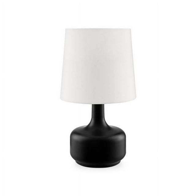 Lampe de Table Moderne "Cheru" de 17,25 Pouces de Haut, Touch-On, Noir Poudre