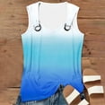 thumbnail image 4 of Tank Tops for Women Plus Size Round Neck Sleeveless Casual Loose Blouses Blue S, 4 of 5