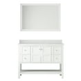 thumbnail image 4 of Boyel Living 48 inch Bathroom Vanity Marble Counter-Top Ceramic Basin White Solid Wood Bathroom Cabinet with Bathroom Mirror, 4 of 10