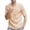 Beige, variant on ZCFZJW Mens Linen Shirts Casual Cotton 3/4 Sleeve Regular-Fit Henley T-Shirt Lightweight Summer Beach Vacation Tees Yoga Shirt Tops Blue S