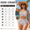 thumbnail image 7 of Xoenoiee Rabbit Bunny Egg Print High Waisted Bikini Sets for Women Easter Tummy Control Swimsuits Two Piece V Neck Drawstring Bathing Suits 2026, S, 7 of 7
