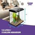 thumbnail image 6 of JumblPets Starter Small Glass Aquarium Kit, 2 Gallon with LED & Accessories, 6 of 9