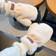 thumbnail image 5 of Guantes de piel de conejo con efecto terciopelo y felpa de papel, guantes cálidos de otoño e invierno, moda de invierno para niñas y estudiantes lindas, 5 of 6