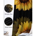 thumbnail image 3 of Spring Sunflower Blackout Curtains for Bedroom Living Room Darkening Curtains 84 Inch Length 2 Panels Set Black Vintage Abstract Painting Window Curtain Window Treatment Grommet Drapes 52"x84", 3 of 9