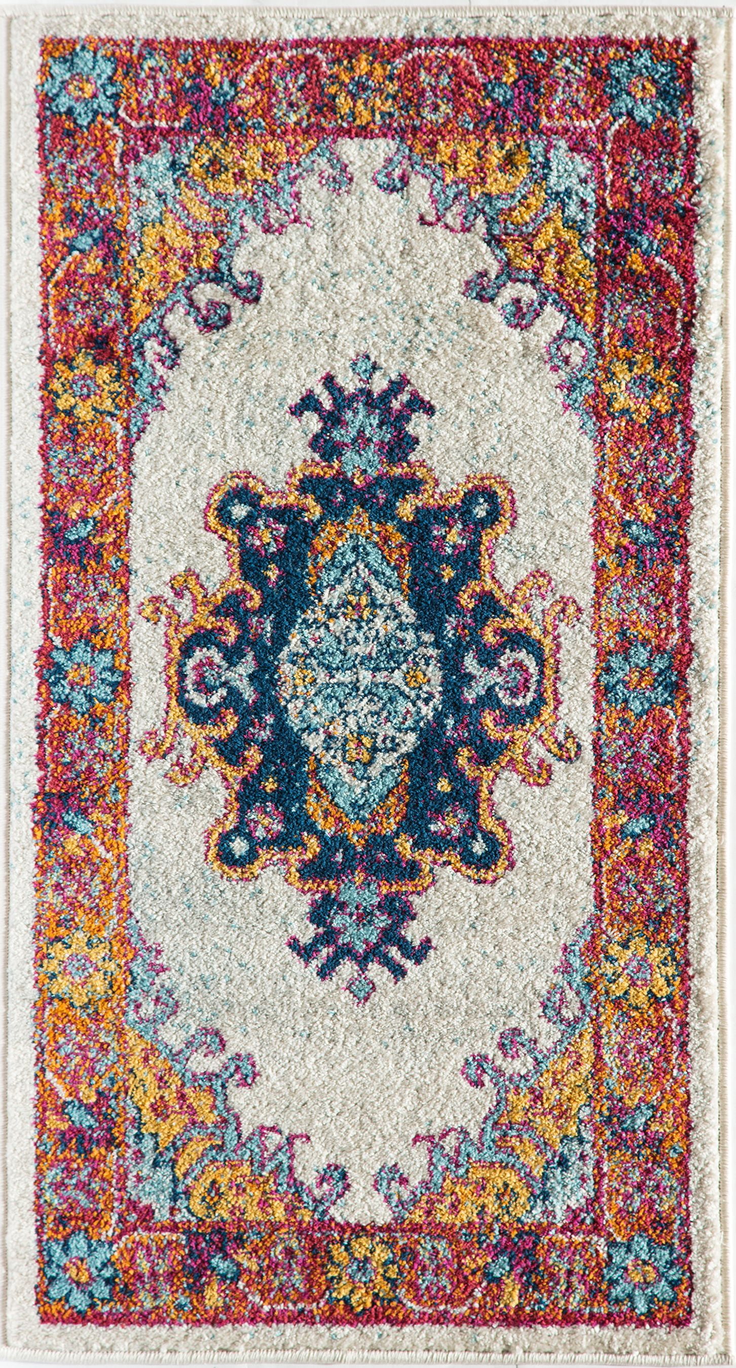Rugs America Marrakesh Collection Juno MK10A Vintage Transitional Area Rug 2'2"x4'0"