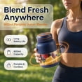thumbnail image 2 of Wireless Juicer Cup, Portable Electric Juicer Cup with zero cord hassle,Portable Personal Blender with 38 Blades, USB-C Rechargeable Smoothie Maker, Leakproof Travel Juicer for Outdoor (White,28OZ), 2 of 6