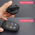 thumbnail image 3 of Car Carbon Fiber Smart Key Case Fob Cover Keychain Holder for Grand Compass Journey Charger, 3 of 5