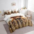 thumbnail image 3 of Manfei Brown Highland Cow Bedding Comforter Set 7pcs for Kids, Vibrant Groovy Flower Floral King Bedding Sets, Western Lake House Reversible Bed Sheets, Luxury Bedroom Decor, 3 of 7