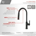 thumbnail image 5 of STYLISH Forli Single Handle Matte Black Pull Down Kitchen Faucet, 5 of 11