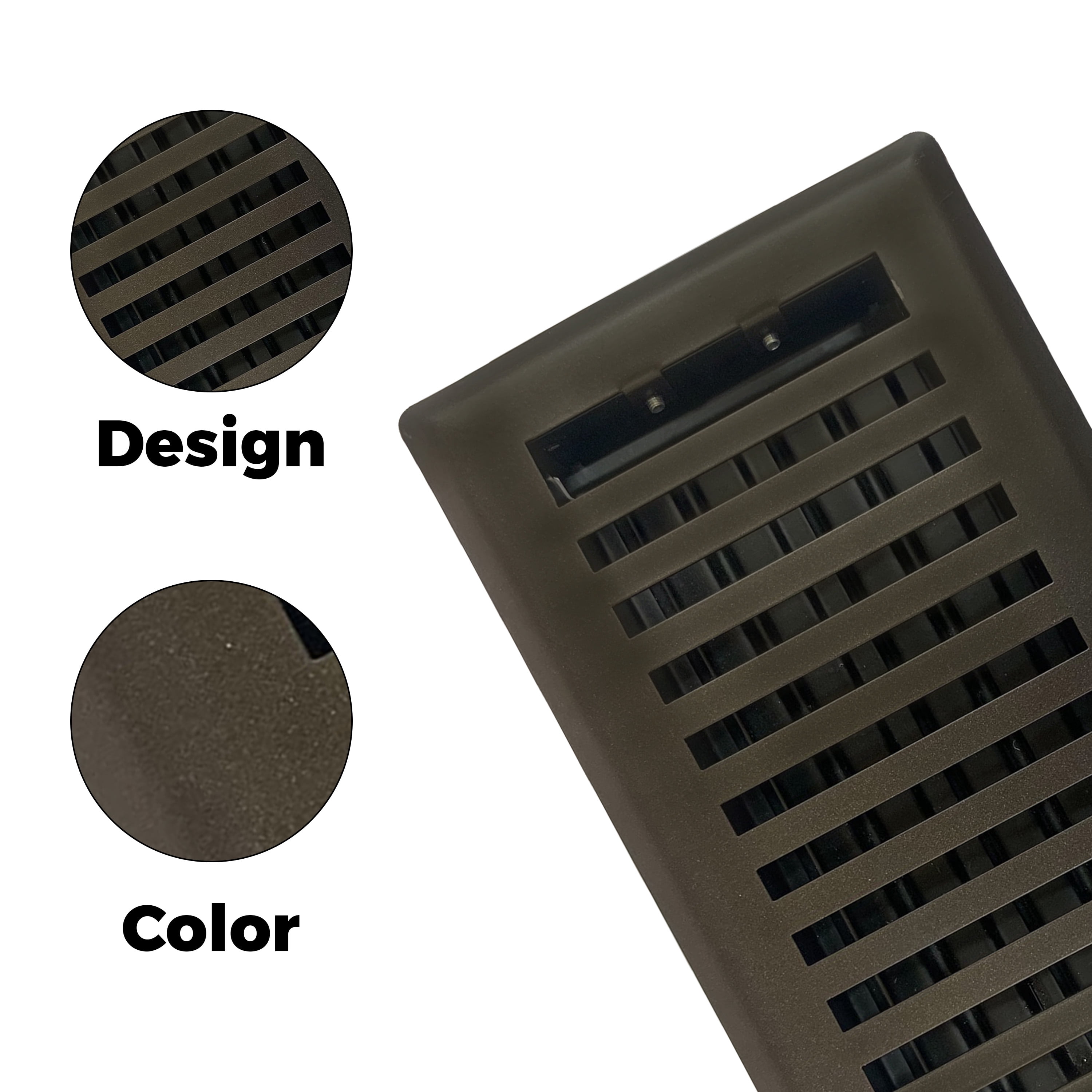 Sierra Grates Contemporary Floor Register 4 inch X 14 inch Metallic Bronze