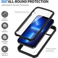 thumbnail image 2 of iPhone 13 Pro Max Case, [Built-in Screen Protector] Full Body Clear Bumper Phone Case Rugged Shockproof, 2 of 5