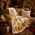 thumbnail image 3 of Five Goats By Rustic Barn Pumpkins Sunflowers Playful, Rustic Farmhouse Horse Scene, Warm Flannel Blanket for Ranch House and Living Room, Horse Lovers Thanksgiving Gift, Rustic Home Decor, 3 of 9