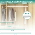 thumbnail image 6 of OLIYNEDY Adjustable Closet Rod 29-94 Inch, Heavy Duty Wall Mount Clothes Hanging Rod, Matte White Anti-Rust Stainless Steel Closet Organizer Rod for Wardrobe Storage, Closet Organizer, Window & Bathr, 6 of 8