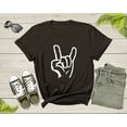 thumbnail image 4 of Rock On Hand Sign Symbol Gesture Rock Lover Salute Drawing T-Shirt Rocker Rock Lover Gift T Shirt for Men Women Kids Boys Girls Tshirt, 4 of 8