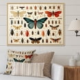 thumbnail image 2 of Designart "Insects and Bugs in Orange and Blue" Oversized Animals Framed Wall Art - Modern Blue Insects & Bugs Bedroom Framed Canvas Wall Art, 2 of 7