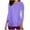 Purple, variant on Aofany Women's Scrubs Tops Print 3/4 Sleeve Shirts Dressy V-Neck Healthcare Top Medical Workwear Tee with Pockets