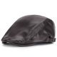 thumbnail image 1 of Boina informal de cuero sólido para hombre, estilo antiguo, combina con todo, ideal para parejas, de rayón., 1 of 4