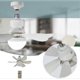 thumbnail image 3 of Socket Ceiling Fan with Light, Ceiling Fan Indoor Enclosed 10" with Light and Remote 3 Colors Infinitely Adjustable LED Mini Ceiling Fans for Bathroom, 3 of 4
