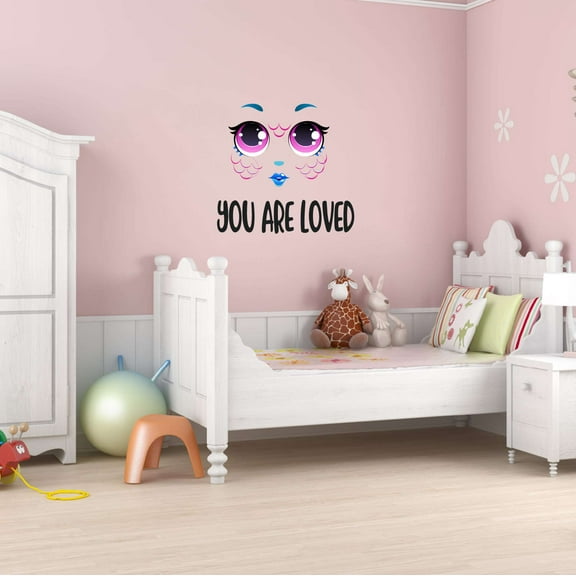 Cute Girl Eyes Cheeks Lips The Magic Is In Kind Smart Brave Enough Beautiful Crown Prince Unicorns Sweet Dreams Decorating Holiday Gift Bedroom Wall Decal Sticker Girls Rule - Size: 40 In X 36 In