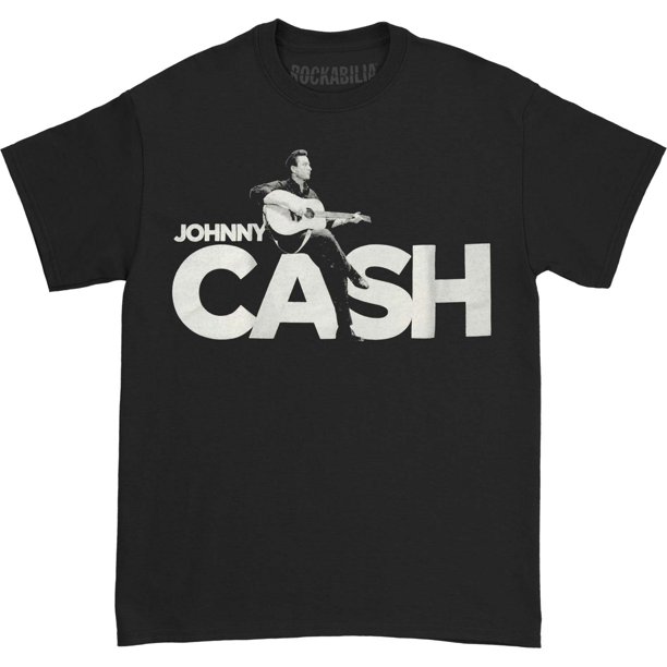 Johnny Cash Johnny Cash Men's Sitting on CASH Tshirt Black Walmart