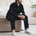 thumbnail image 7 of Susaid Gamepads Print Men's Long Sleeve Pajama Set, Two-Piece Button-Down Loungewear PJs Set, Comfortable Sleepwear for Relaxation-X-Large, 7 of 7
