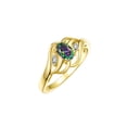 thumbnail image 4 of RYLOS Rings for Women 14K Gold Plated Silver Ring Classic Style Birthstone Ring 6X4MM Gemstone & Diamonds June Alexandrite Jewelry for Women Size 7, 4 of 8