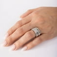 thumbnail image 4 of Rhodium Plated Sterling Silver 925 Bridal Set Ring Clear CZ Band White Jewelry Female Size 7, 4 of 4