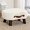 Beige, variant on Small Curved Foot Stool with Handle, Beige Velvet Footstool and Ottomans, Modern Foot Rest with Wooden Legs, Step Stool with Padded Seat for Couch, Living Room