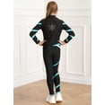 thumbnail image 2 of Yanarno Kids Girls 2Pcs Ice Skating Tracksuit Long Sleeve Jacket Sweatshirt with Athletic Leggings Blue Green 12, 2 of 7