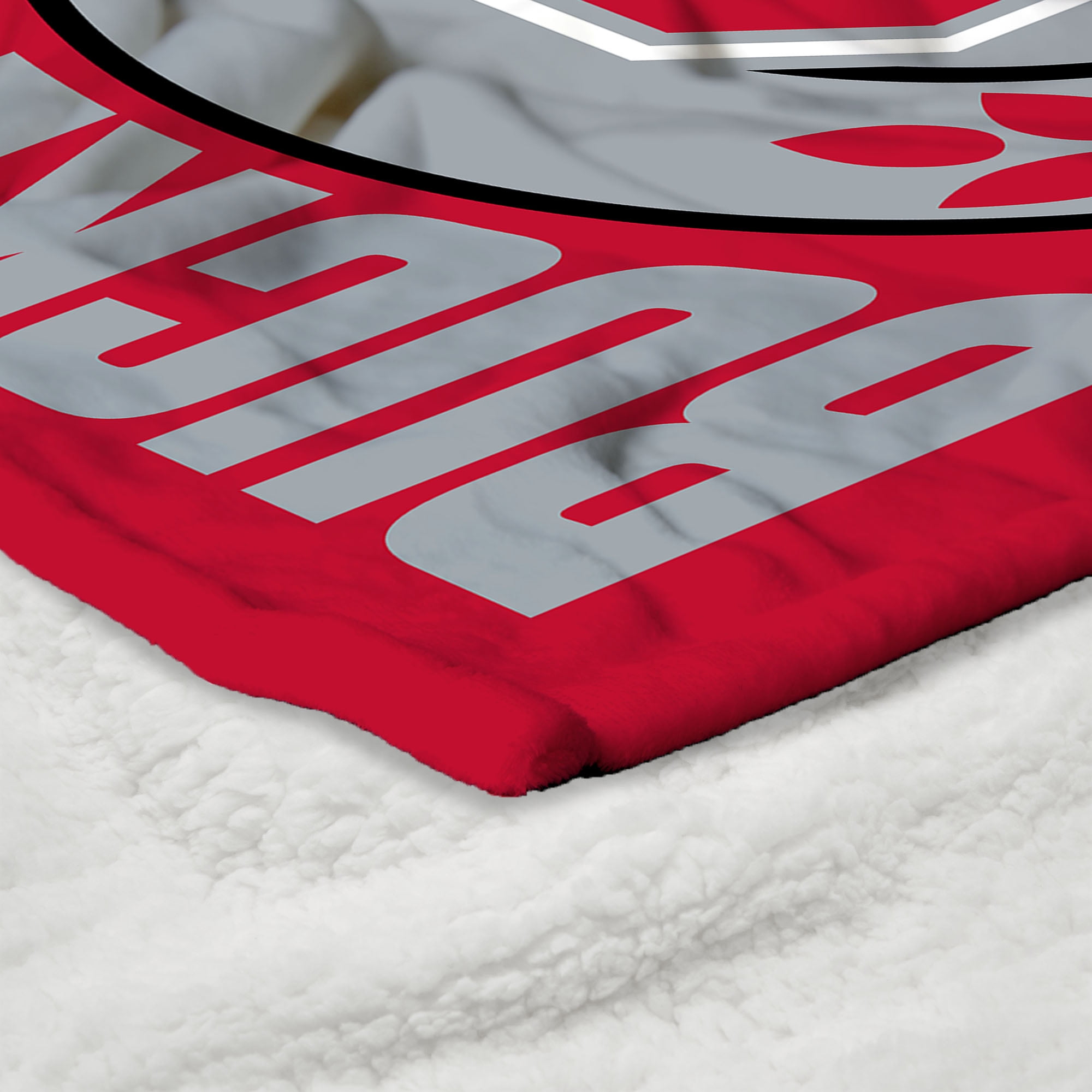 Ohio State NCAA Apex Silk Touch Sherpa Throw 50x60 inches