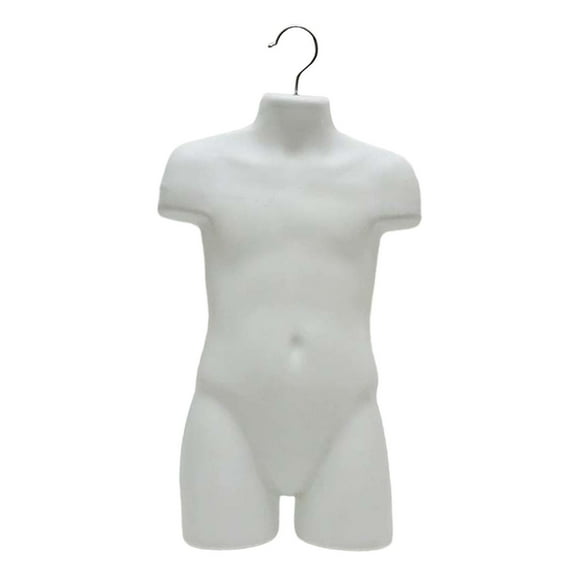 Kuntesetty White Children Half Body Display Mannequin Model for Coats Tops Commercial 52cm