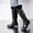 Black, variant on POROPL Knee High Boots for Women Printed Round Toe Thigh High Shoes,Womens Boots Size 4.5